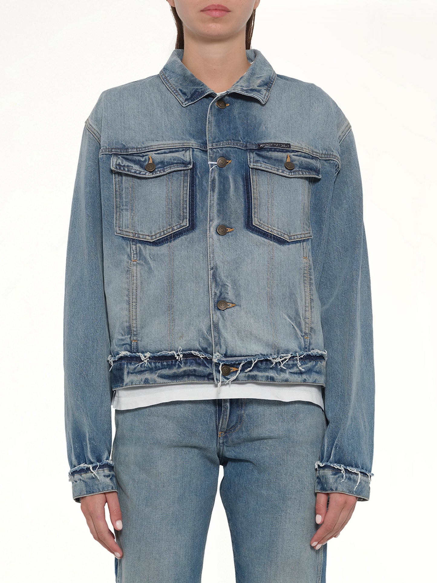 Denim Jacket in Light Blue Indigo