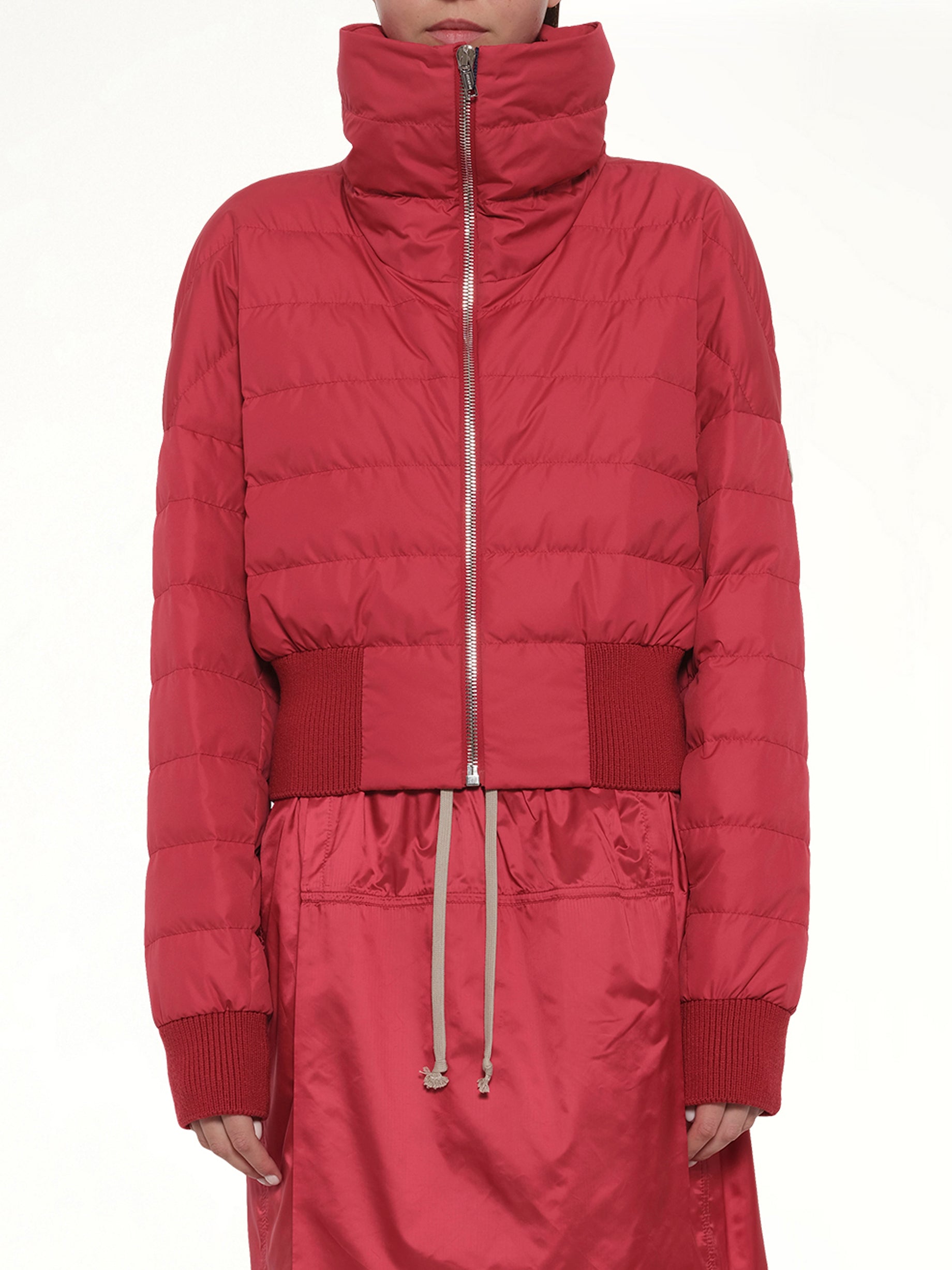 Rick Owens x Moncler Cropped Jacket in Carnelian