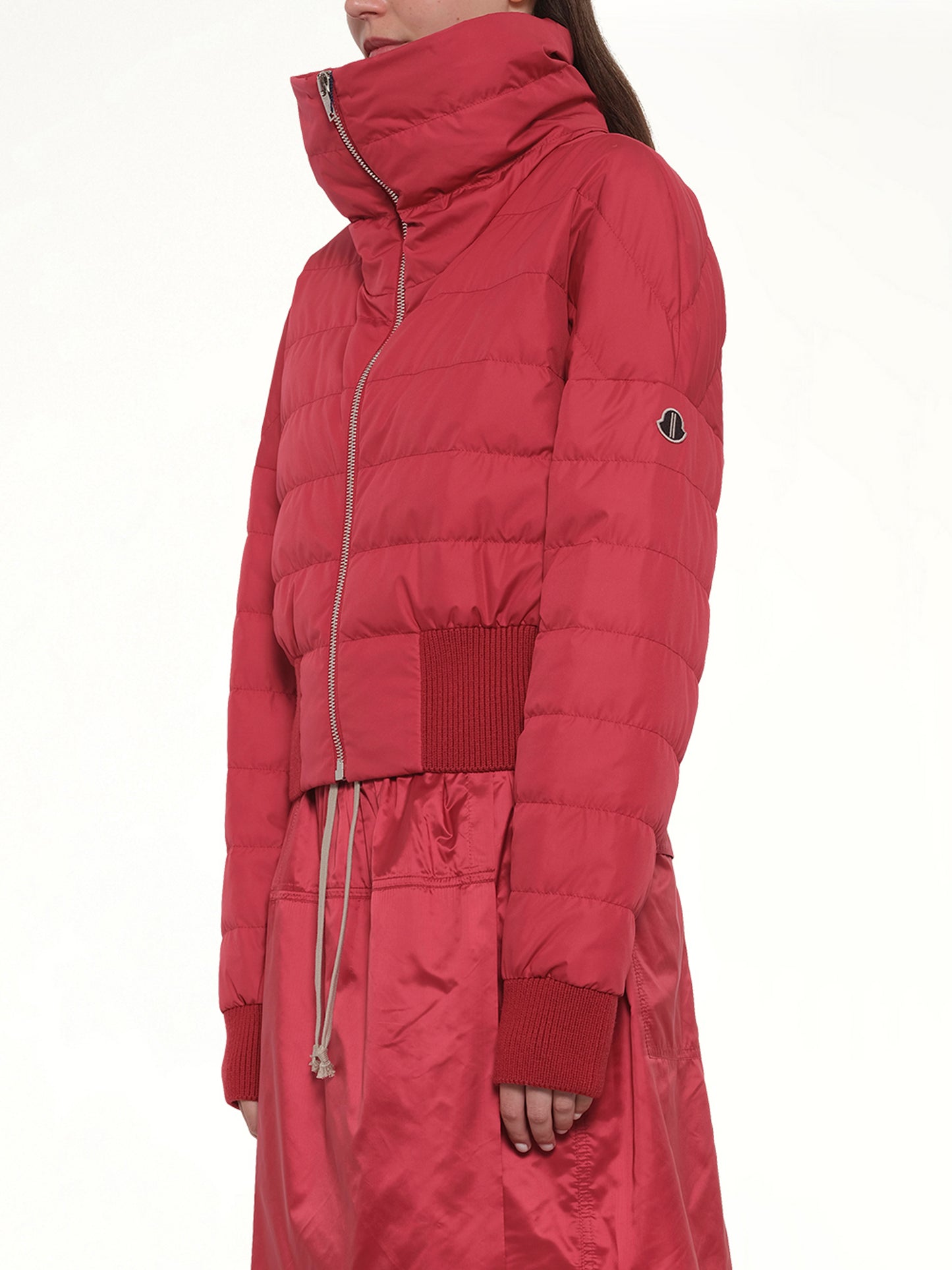 Rick Owens x Moncler Cropped Jacket in Carnelian