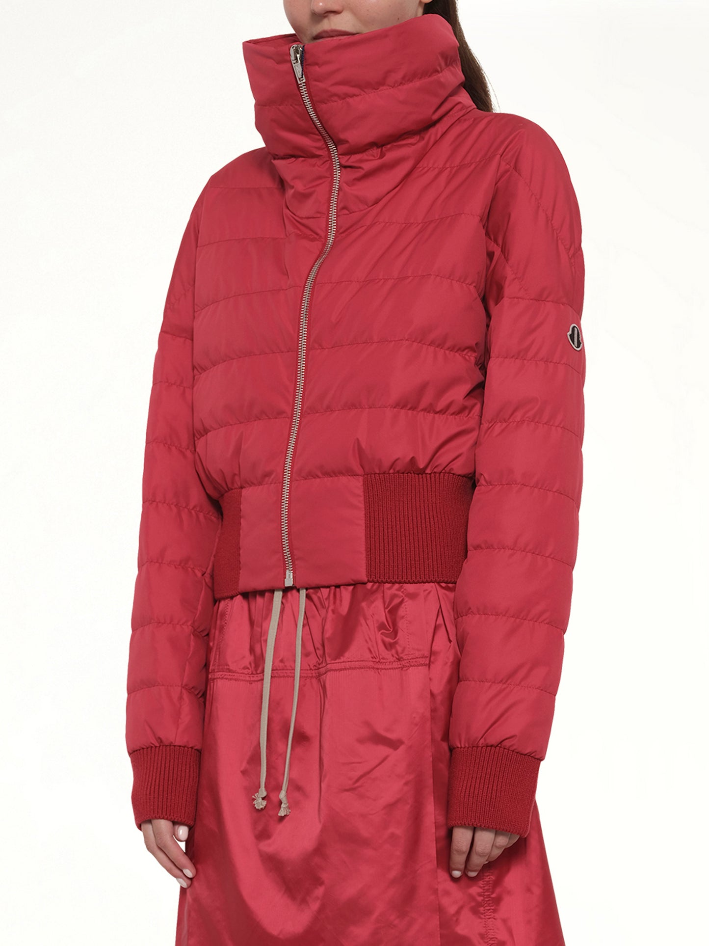 Rick Owens x Moncler Cropped Jacket in Carnelian