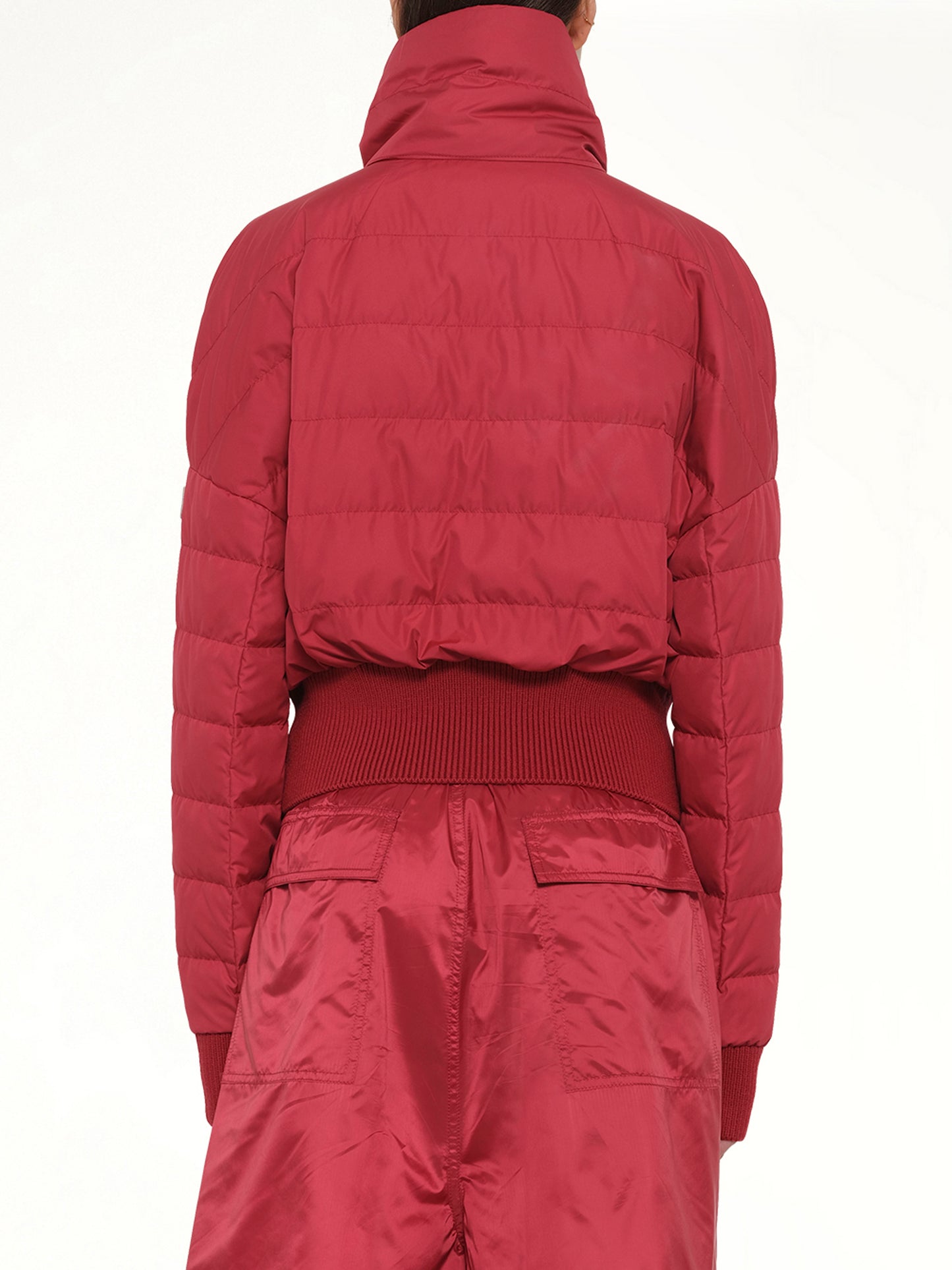 Rick Owens x Moncler Cropped Jacket in Carnelian