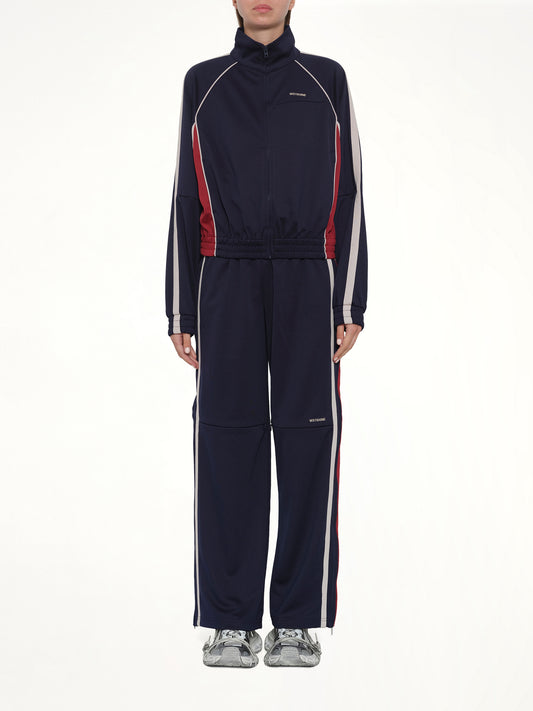 Contrast Track Jacket in Navy