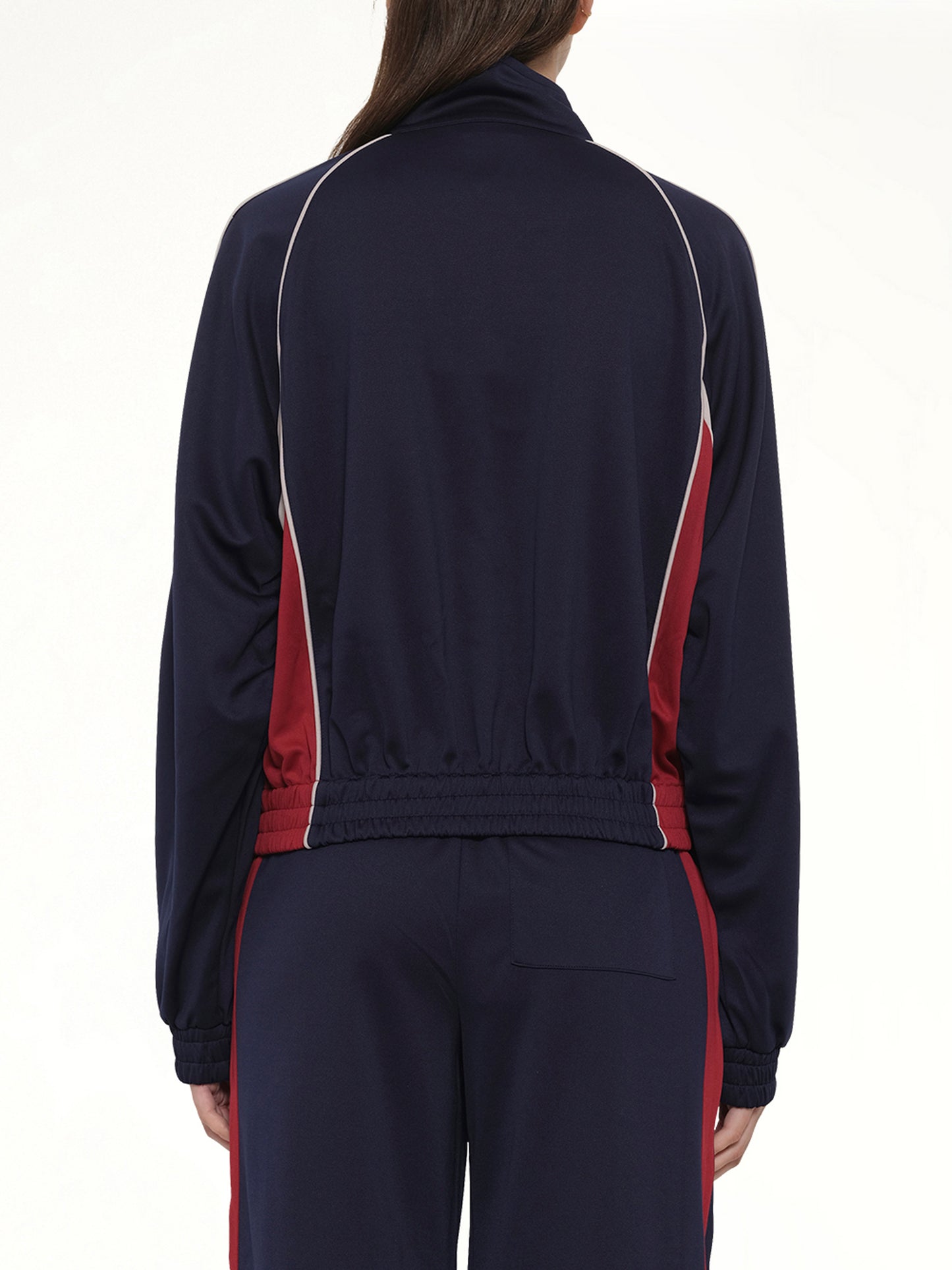 Contrast Track Jacket in Navy