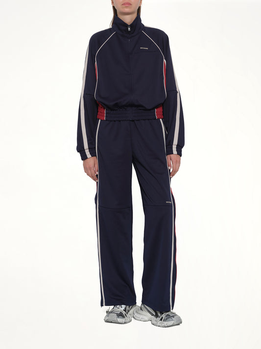 Contrast Track Jacket in Navy