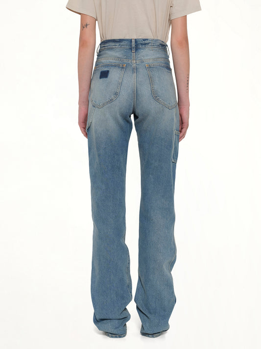 Straight 5 Pocket Jeans in Light Blue Indigo