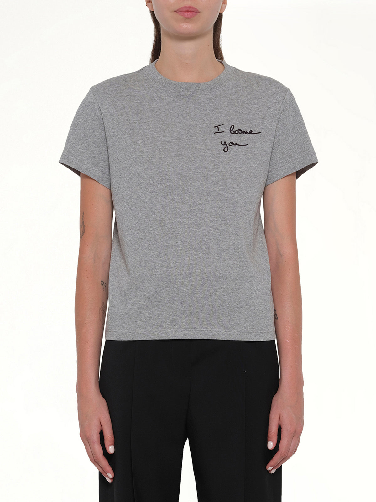 Regular Fit T-Shirt in Grey Melange