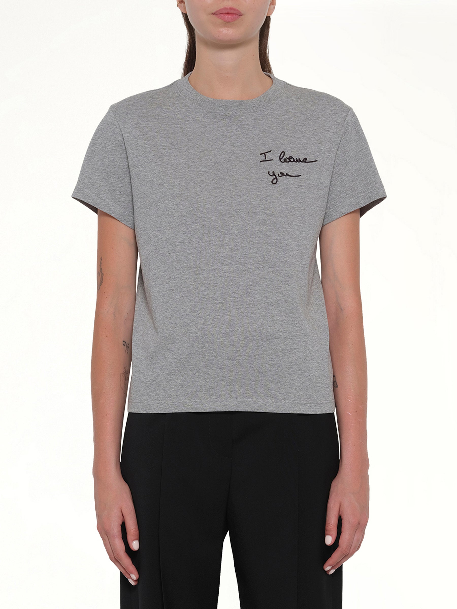 Regular Fit T-Shirt in Grey Melange