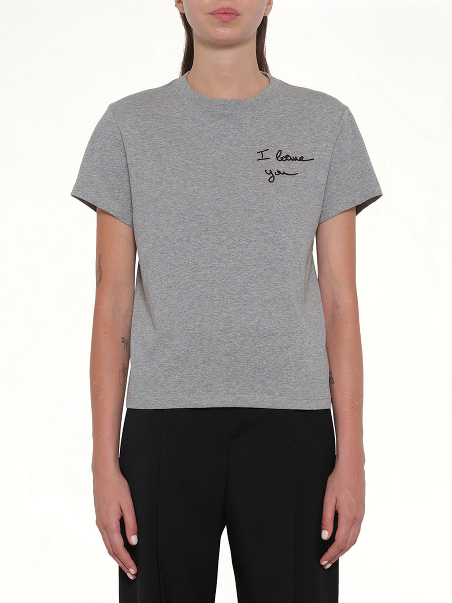 Regular Fit T-Shirt in Grey Melange