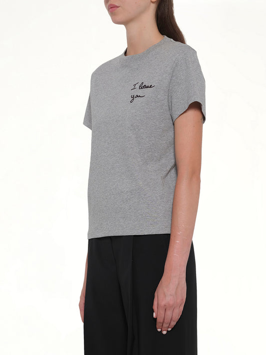 Regular Fit T-Shirt in Grey Melange