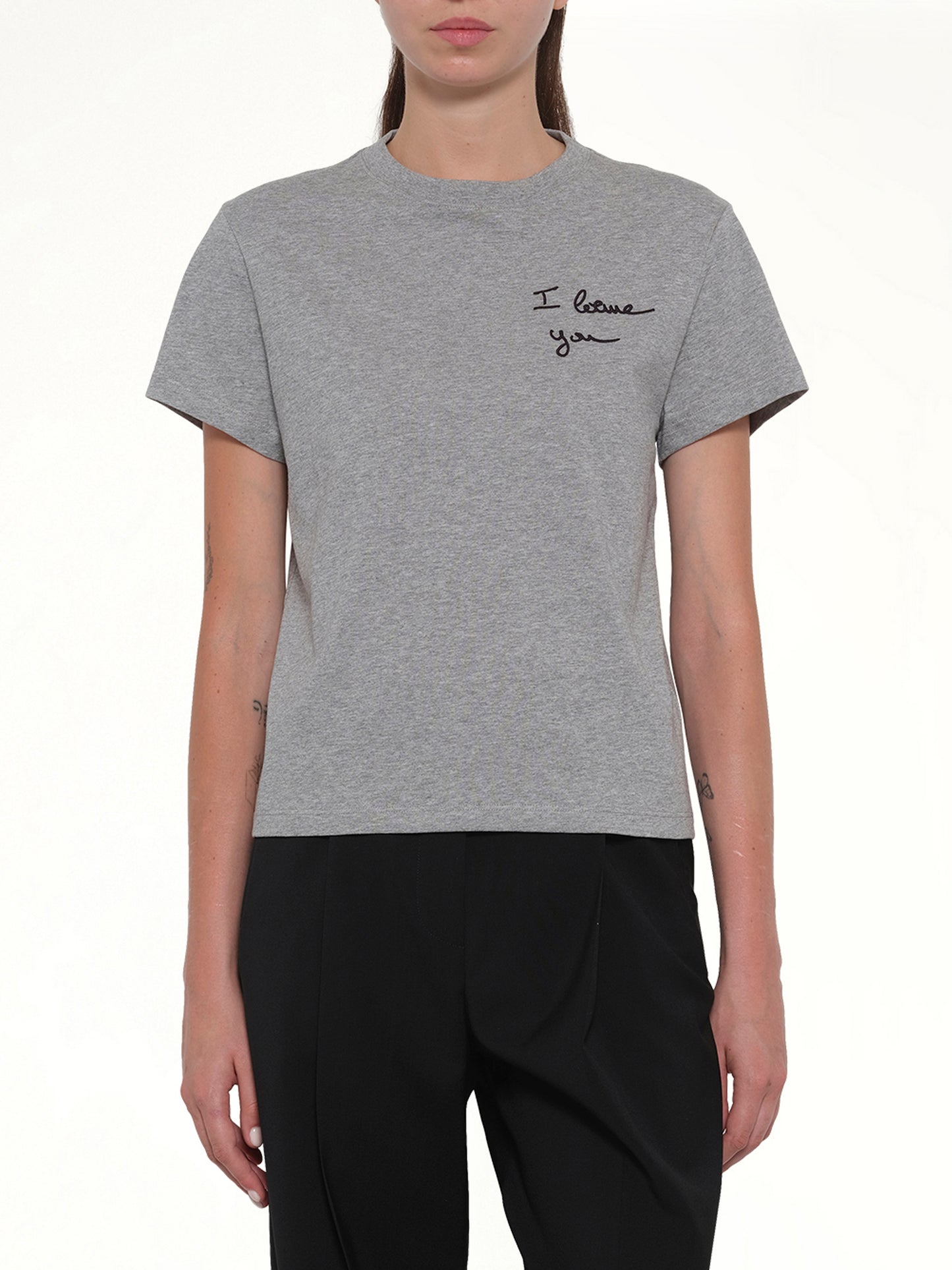 Regular Fit T-Shirt in Grey Melange