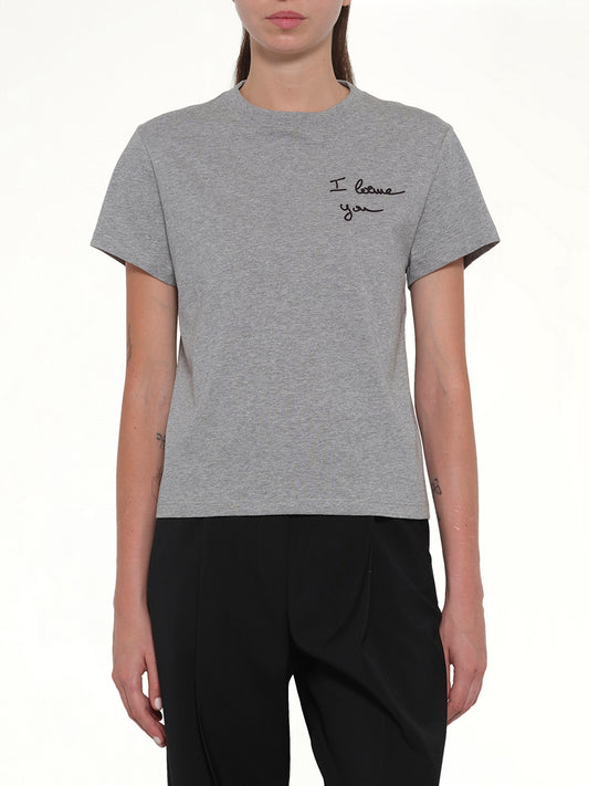 Regular Fit T-Shirt in Grey Melange
