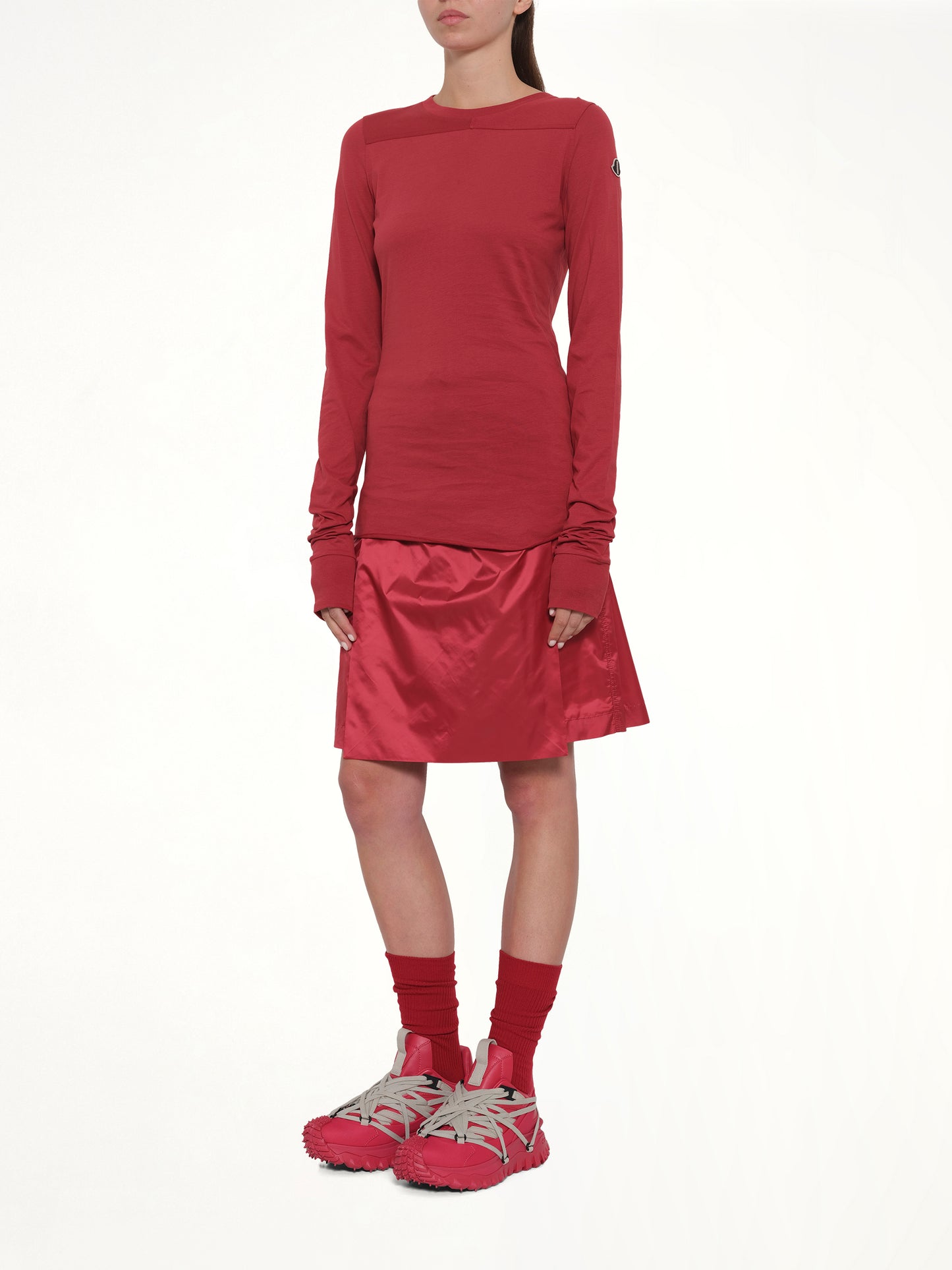 Rick Owens x Moncler Girder LS T in Carnelian