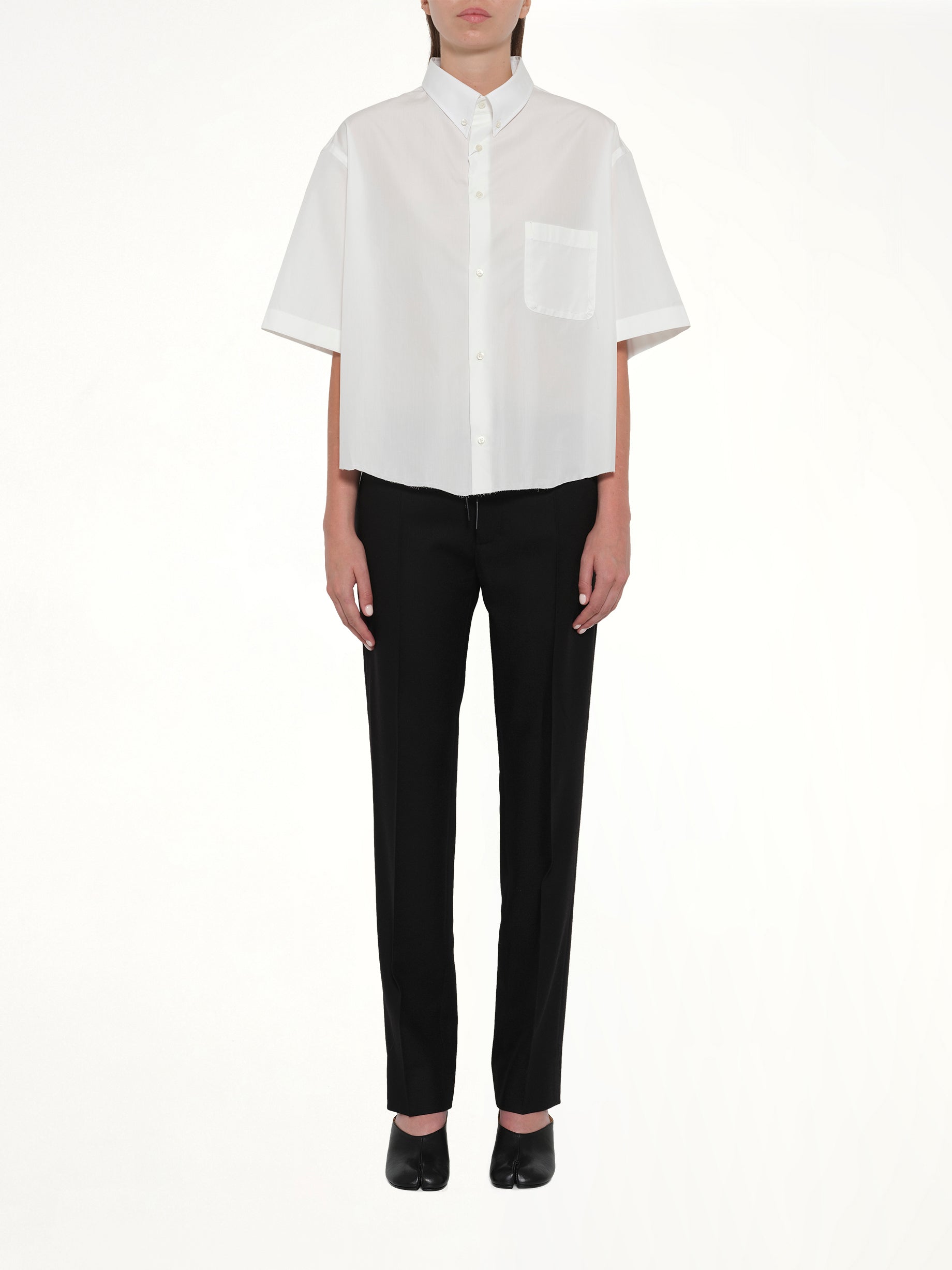 Short Sleeve Shirt in Off White
