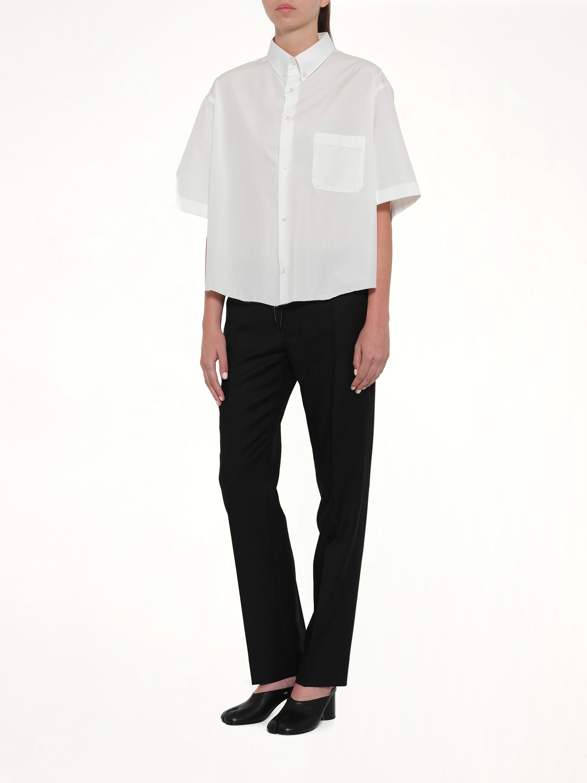 Short Sleeve Shirt in Off White