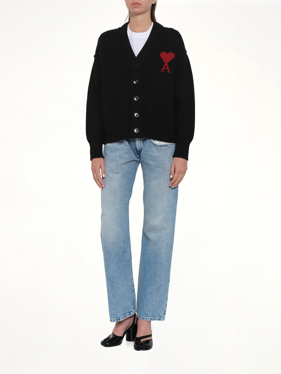 Ami De Coeur Cardigan in Black