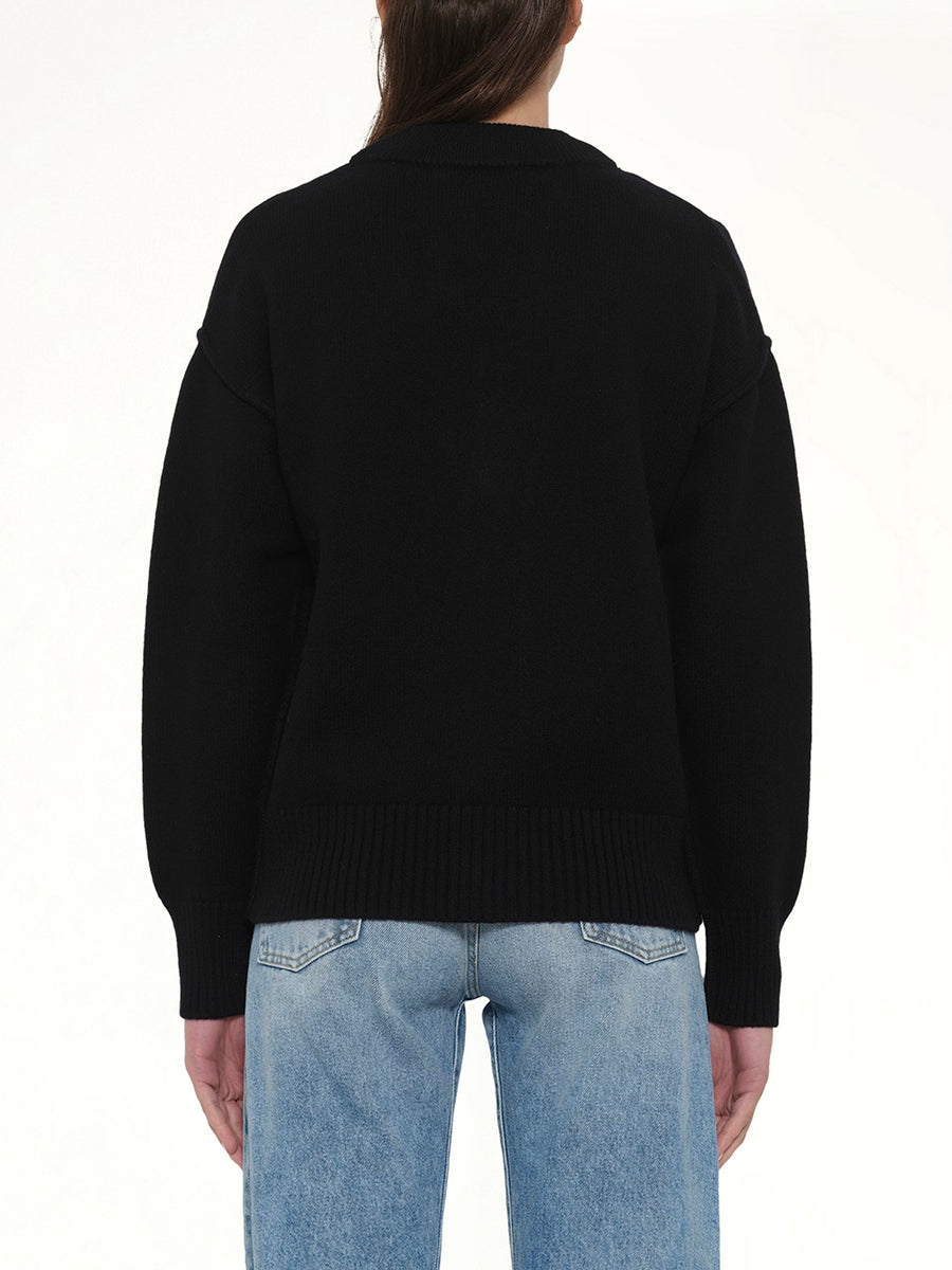 Ami De Coeur Cardigan in Black