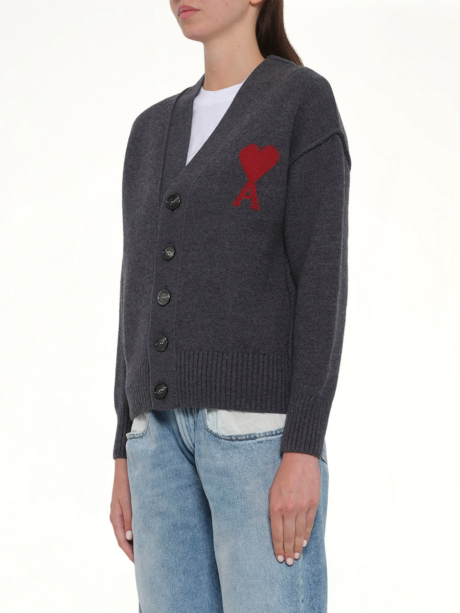 Ami De Coeur Cardigan in Grey