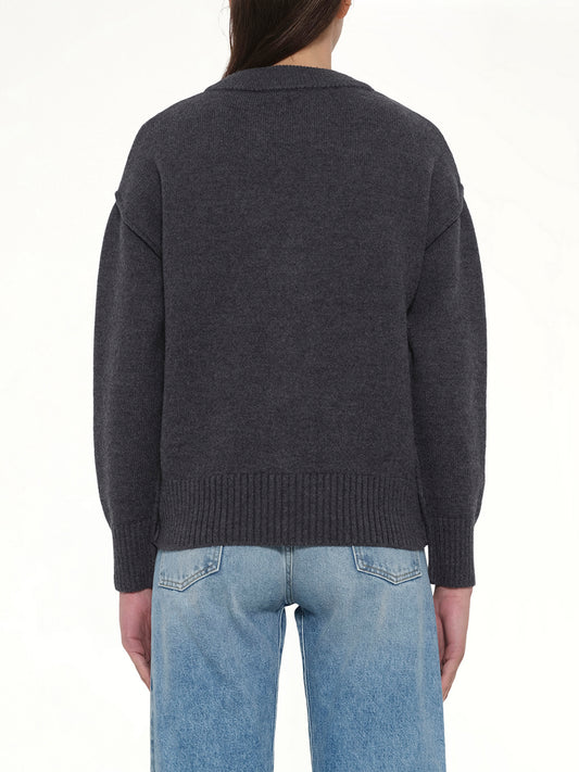 Red Ami De Coeur Cardigan in Grey