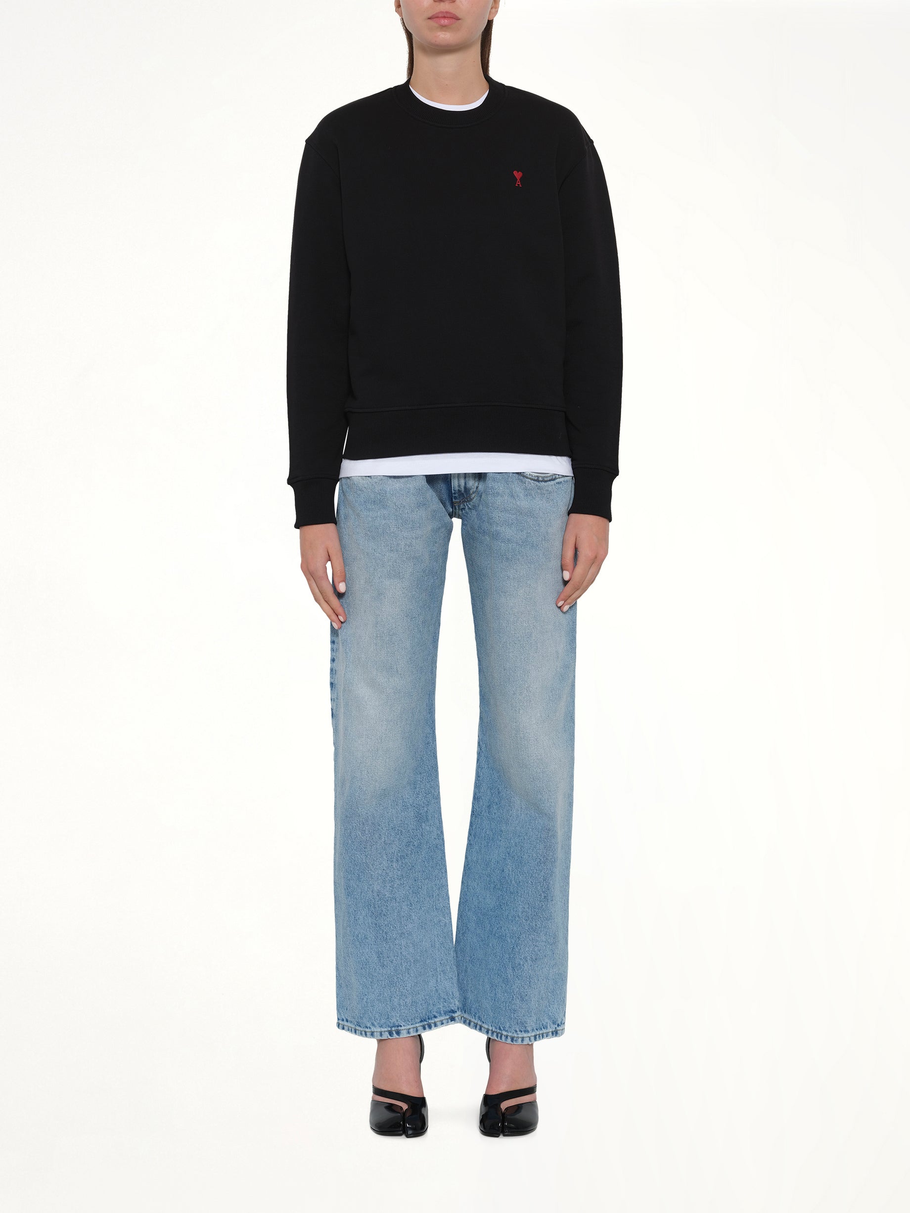 Red Ami De Coeur Sweatshirt in Black