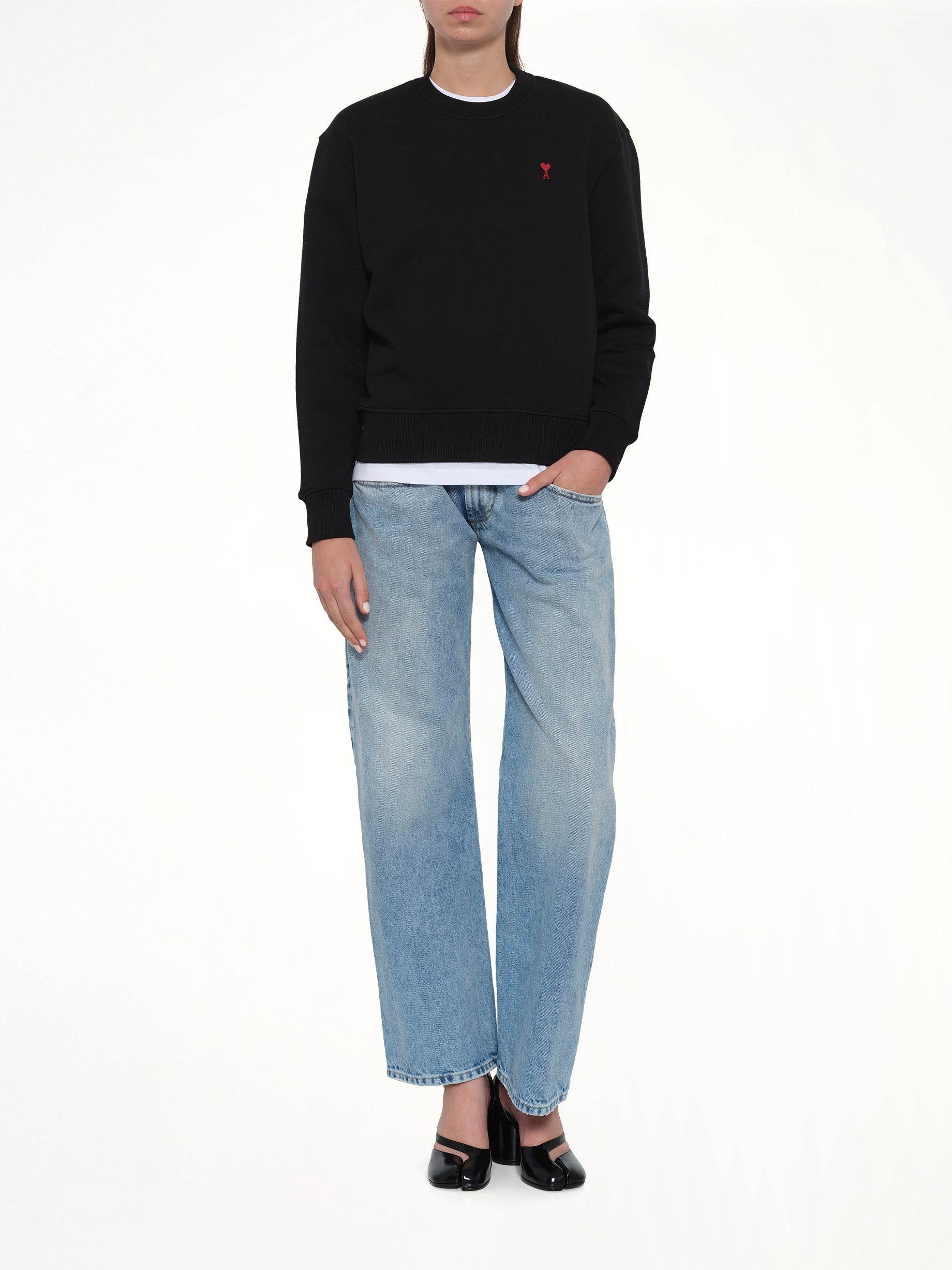 Red Ami De Coeur Sweatshirt in Black