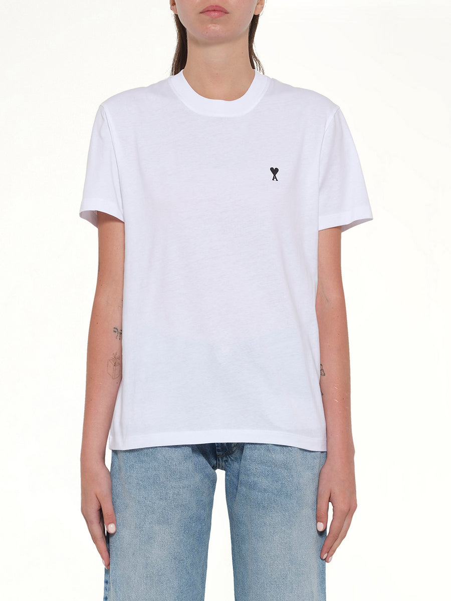 Contrasted Ami De Coeur T-Shirt in White