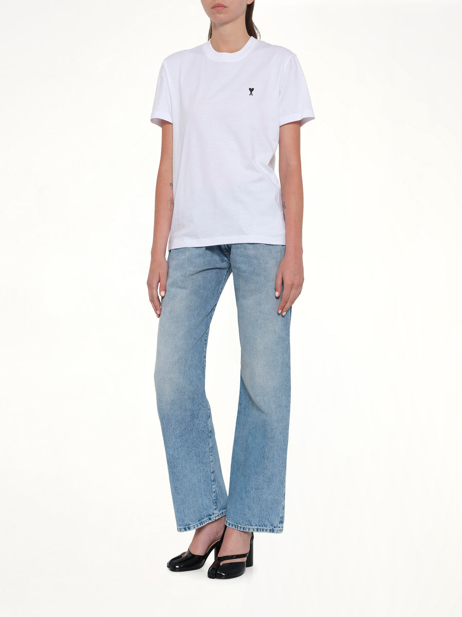 Contrasted Ami De Coeur T-Shirt in White