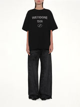 Washed Pearly Collegiate T-Shirt in Black