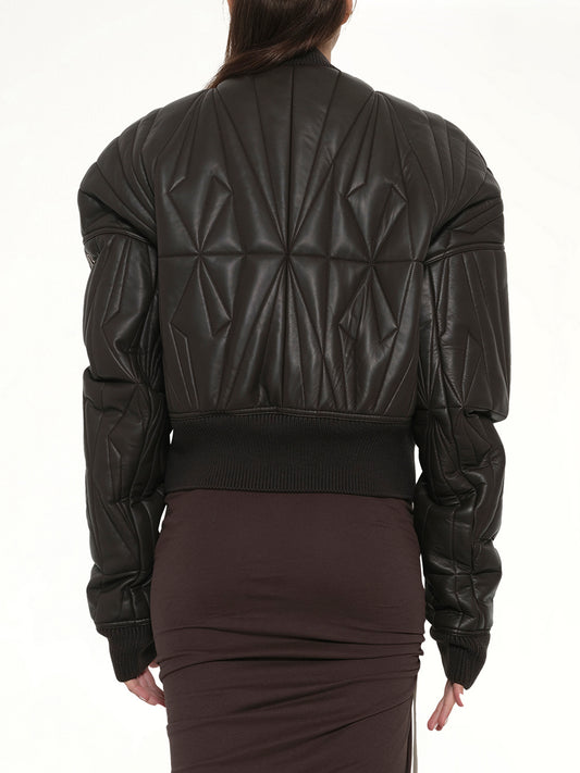 Rick Owens x Moncler Geocamo Cropped Jacket in Dark Dust