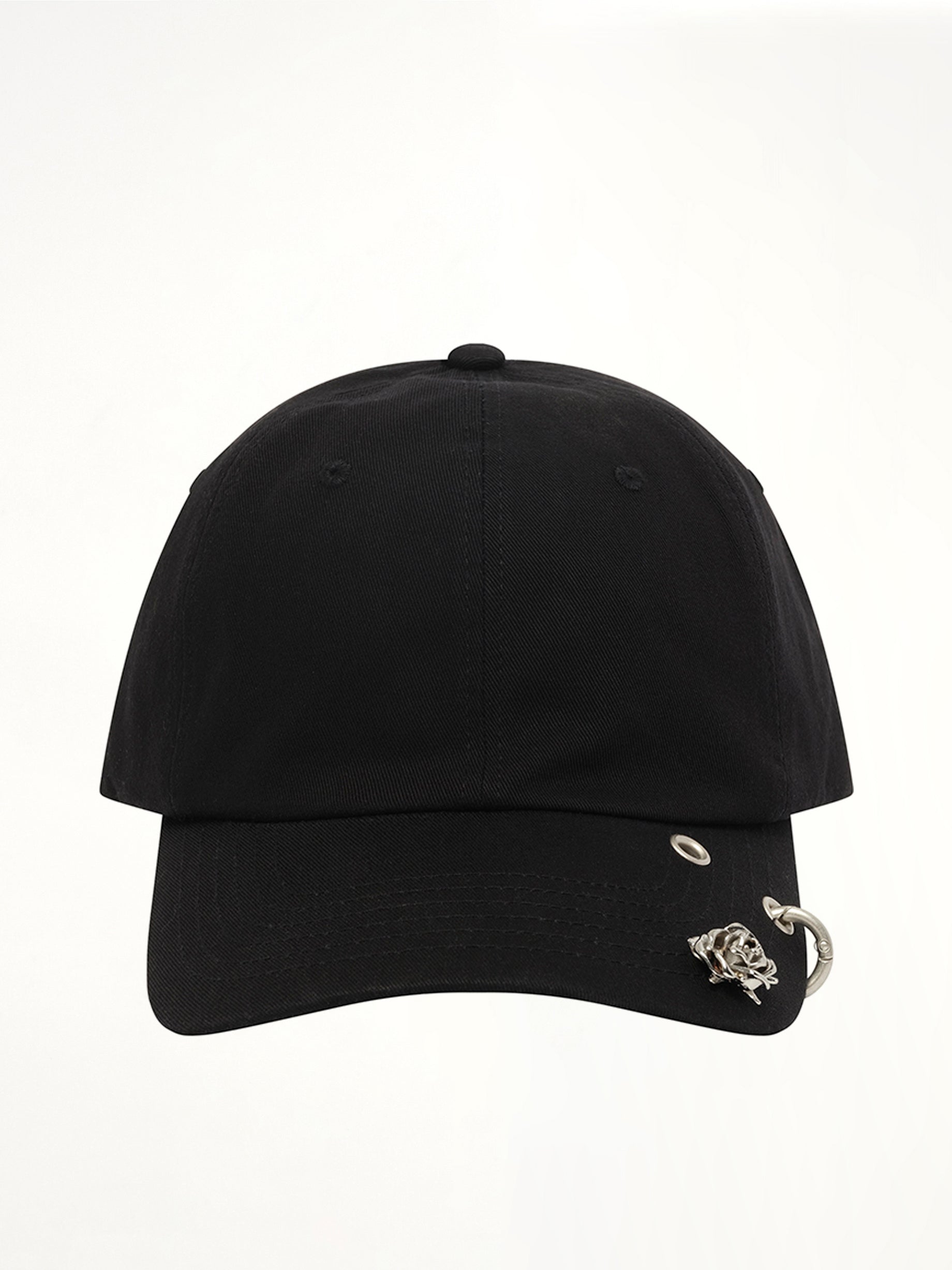 Spike Rose Cap in Black