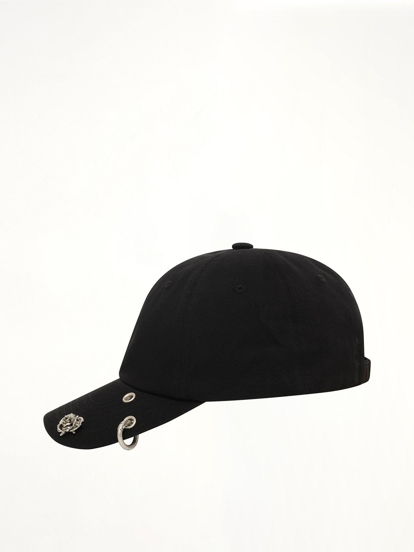 Spike Rose Cap in Black