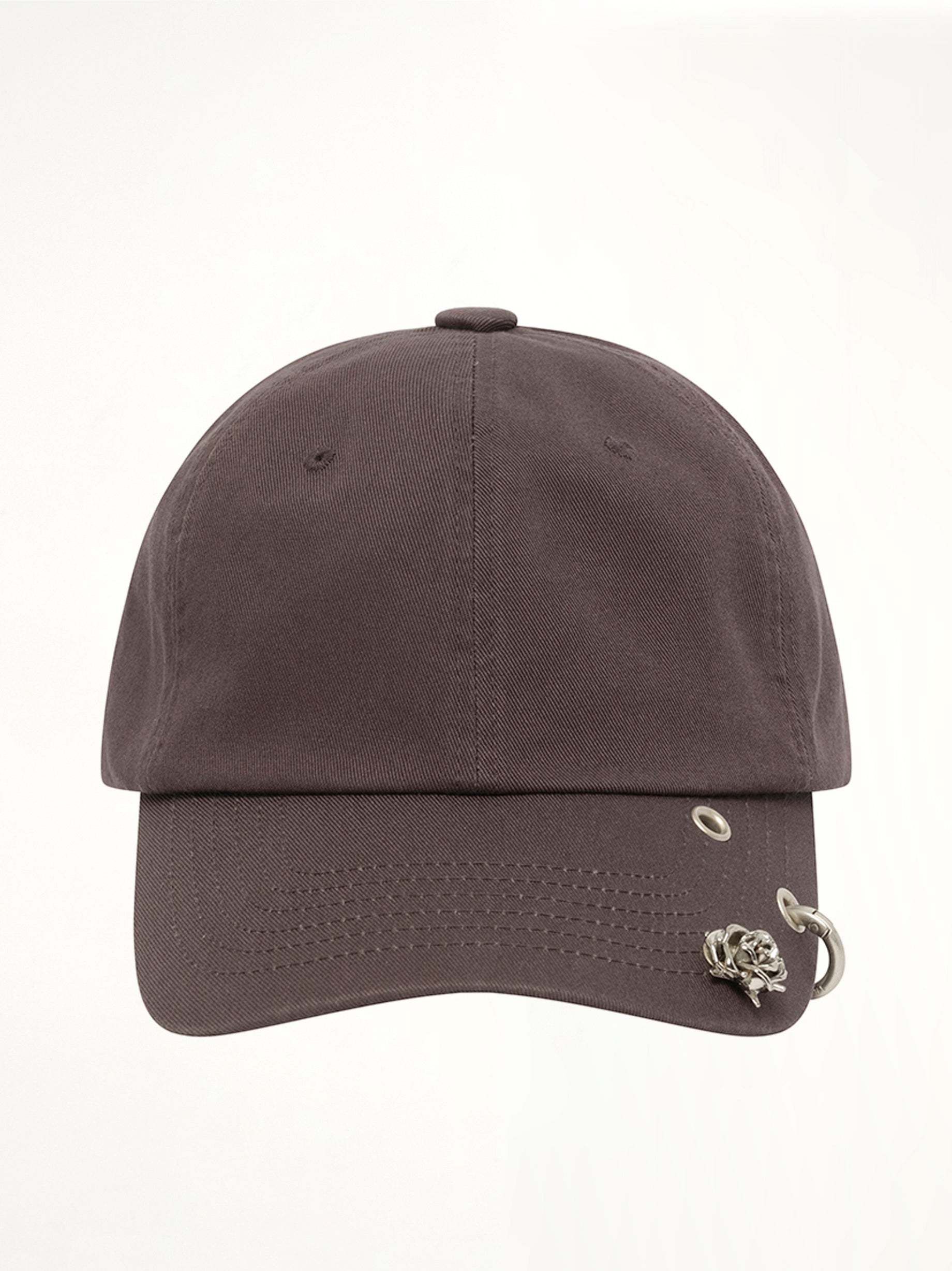 Spike Rose Cap in Charcoal