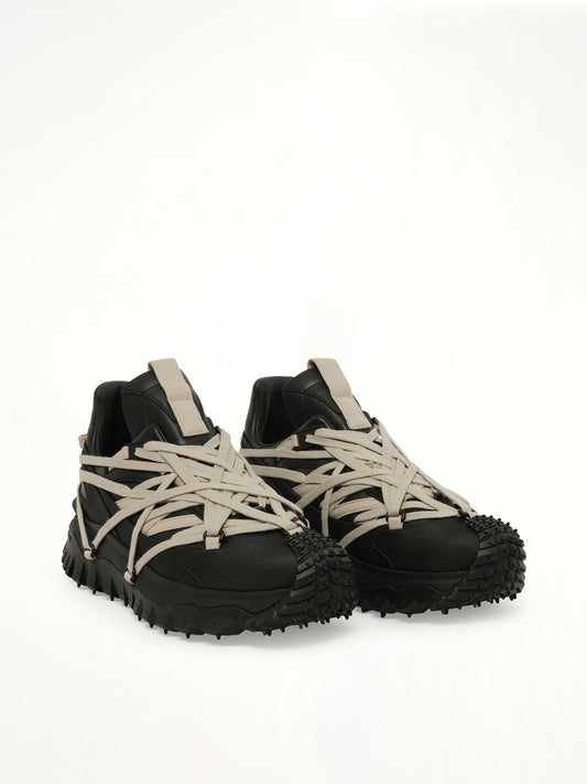 Rick Owens x Moncler Trail Grip Megalace Sneaker in Black