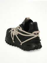 Rick Owens x Moncler Trail Grip Megalace Sneaker in Black Back View | RICK OWENS