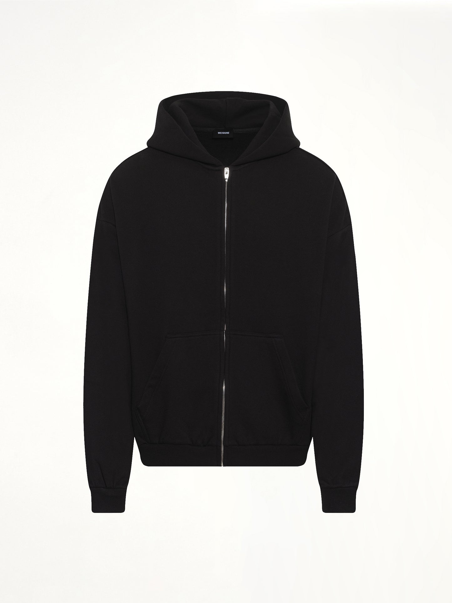 Logo Zip-Up Hoodie in Black
