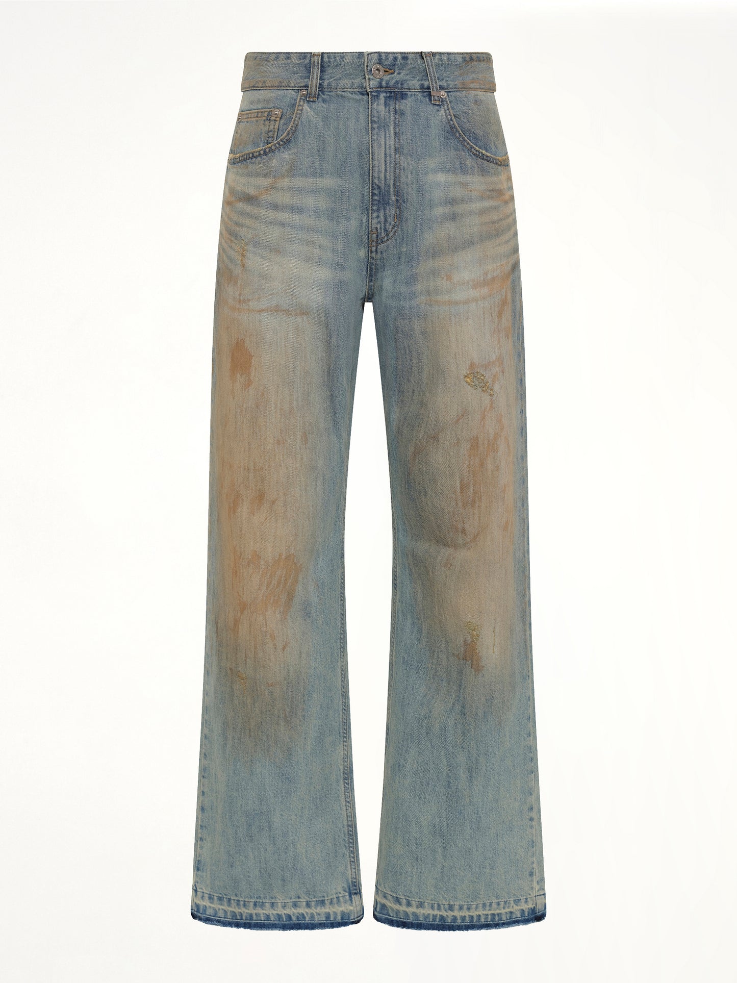 Regular-Fit Denim Pants in Blue
