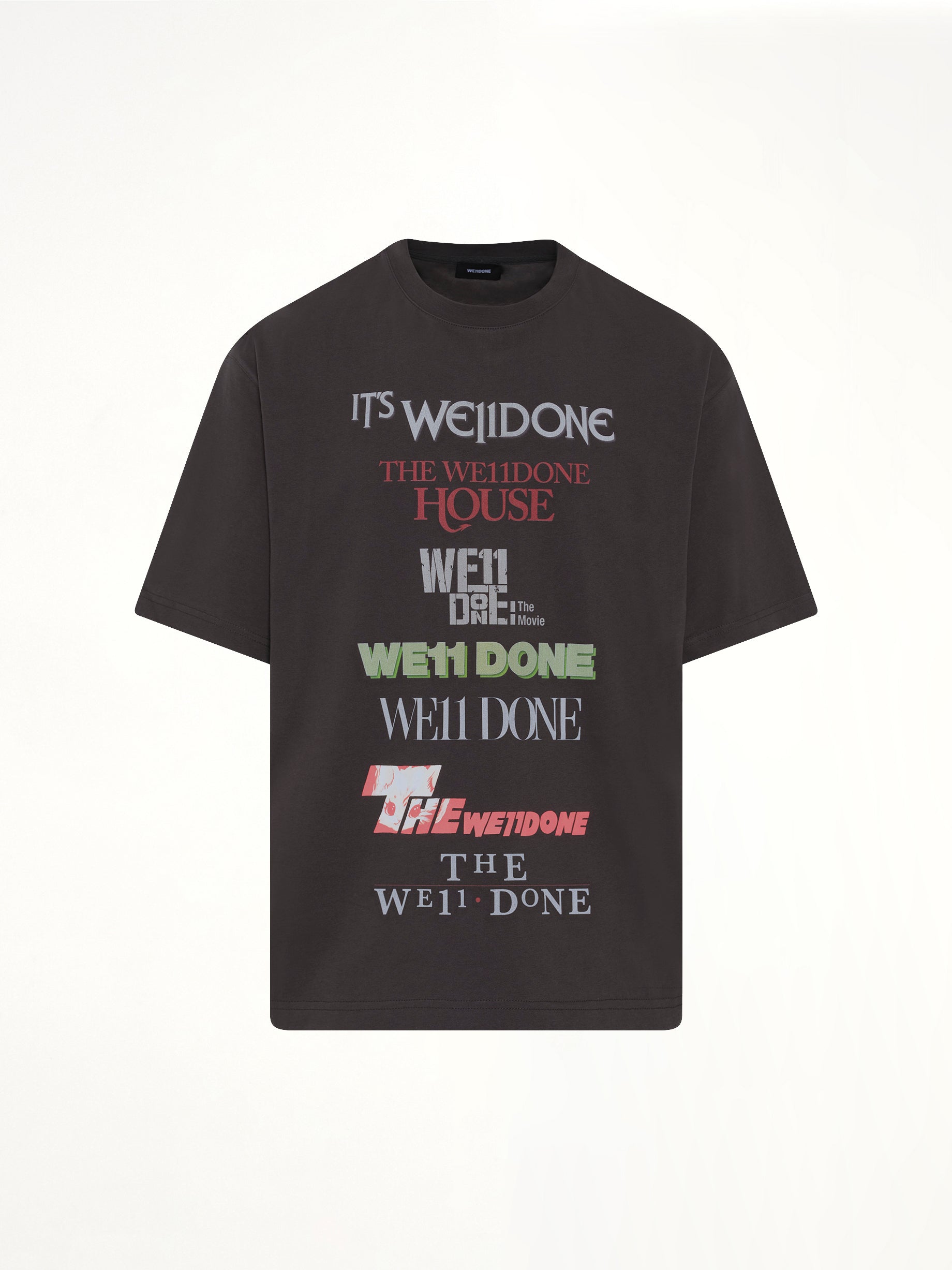Multi Graphic Logo T-Shirt in Grey