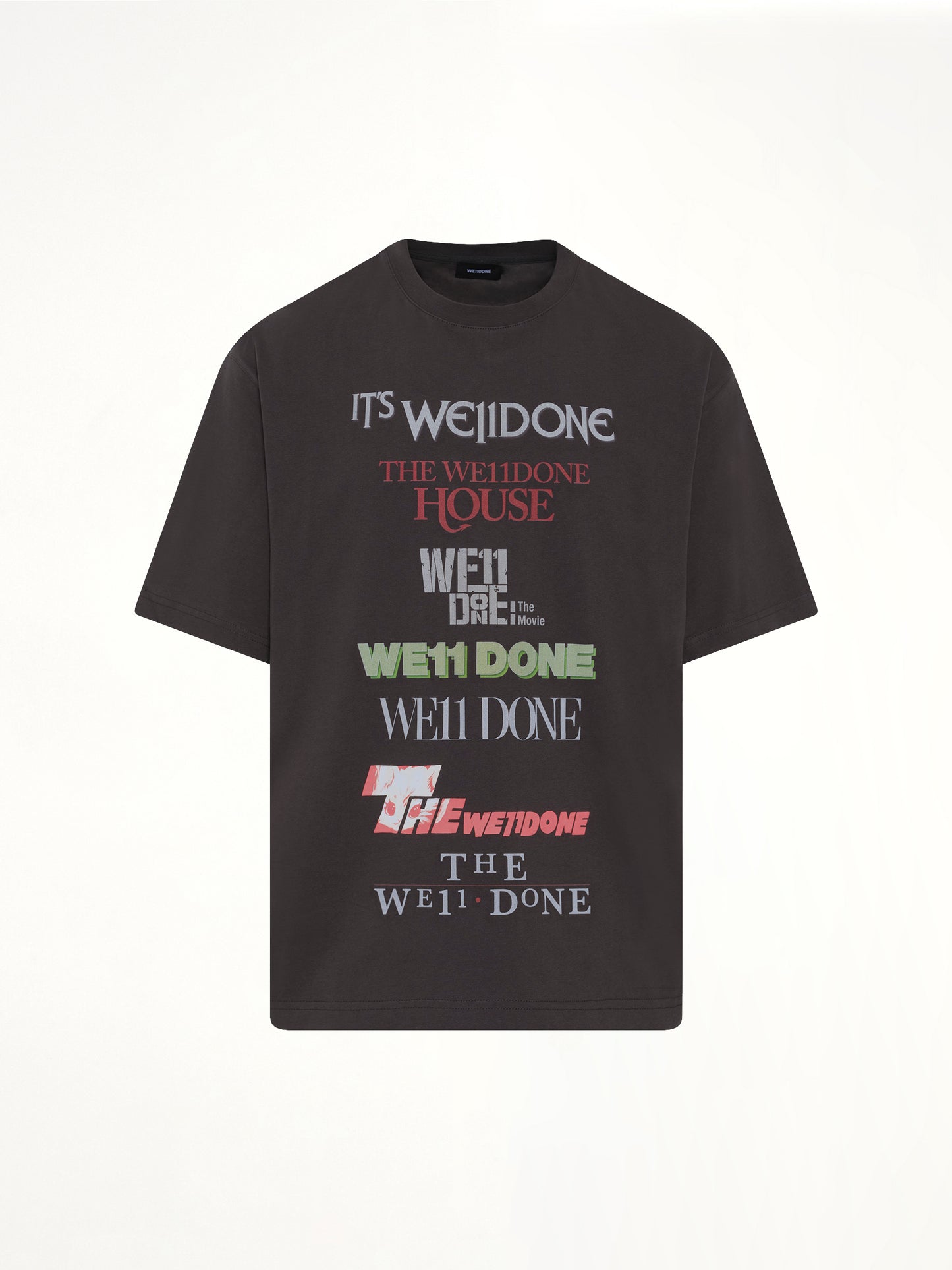 Multi Graphic Logo T-Shirt in Grey