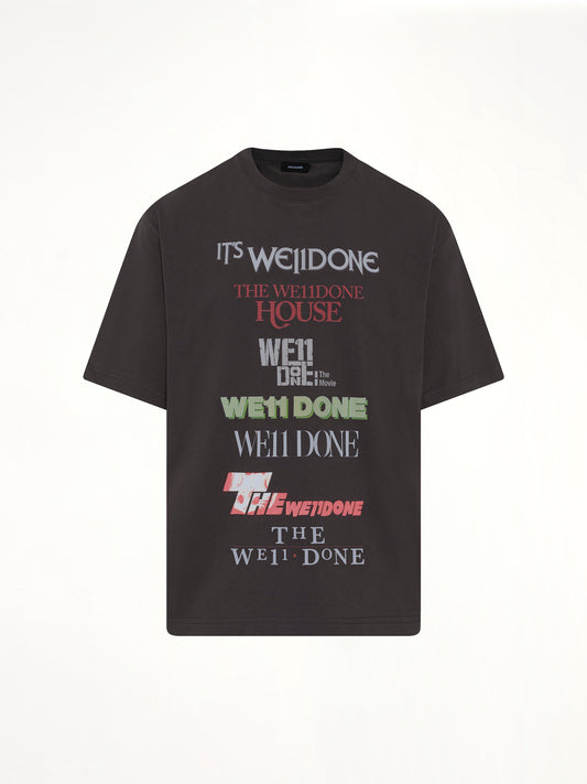 Multi Graphic Logo T-Shirt in Grey