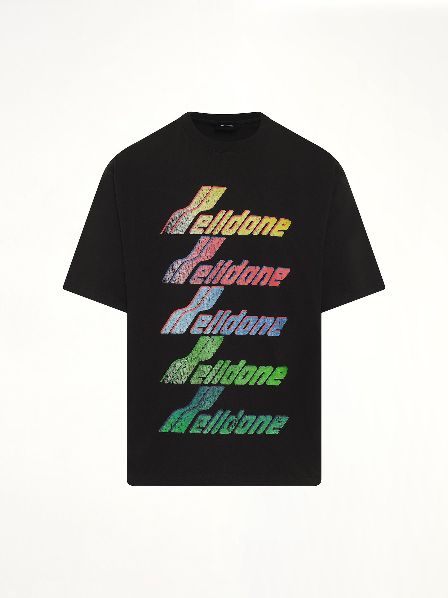 Multi Rainbow Logo T-Shirt in Black