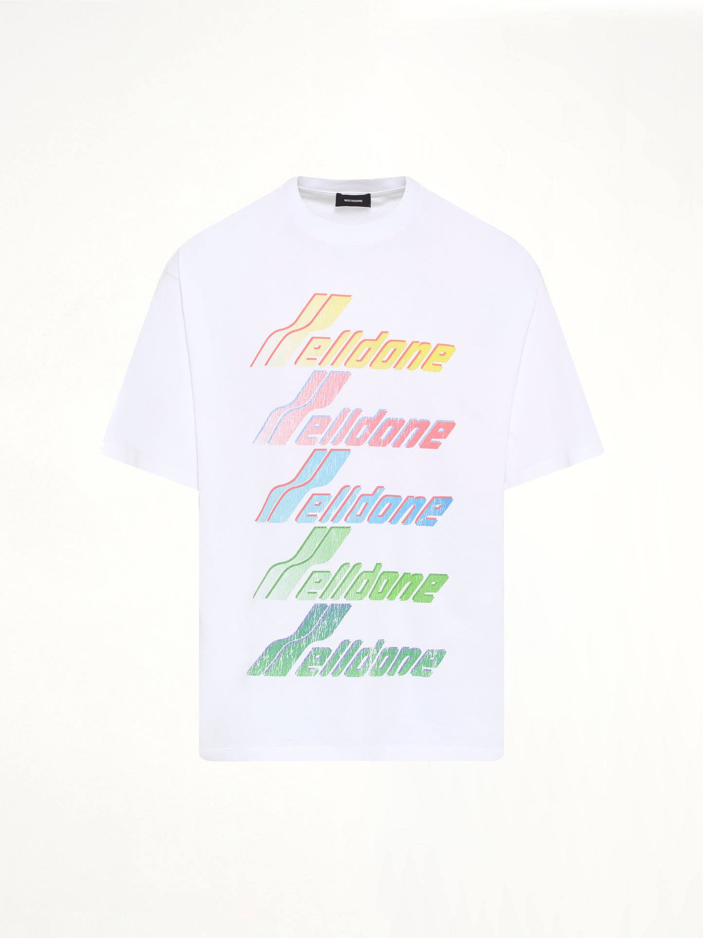 Multi Rainbow Logo T-Shirt in White