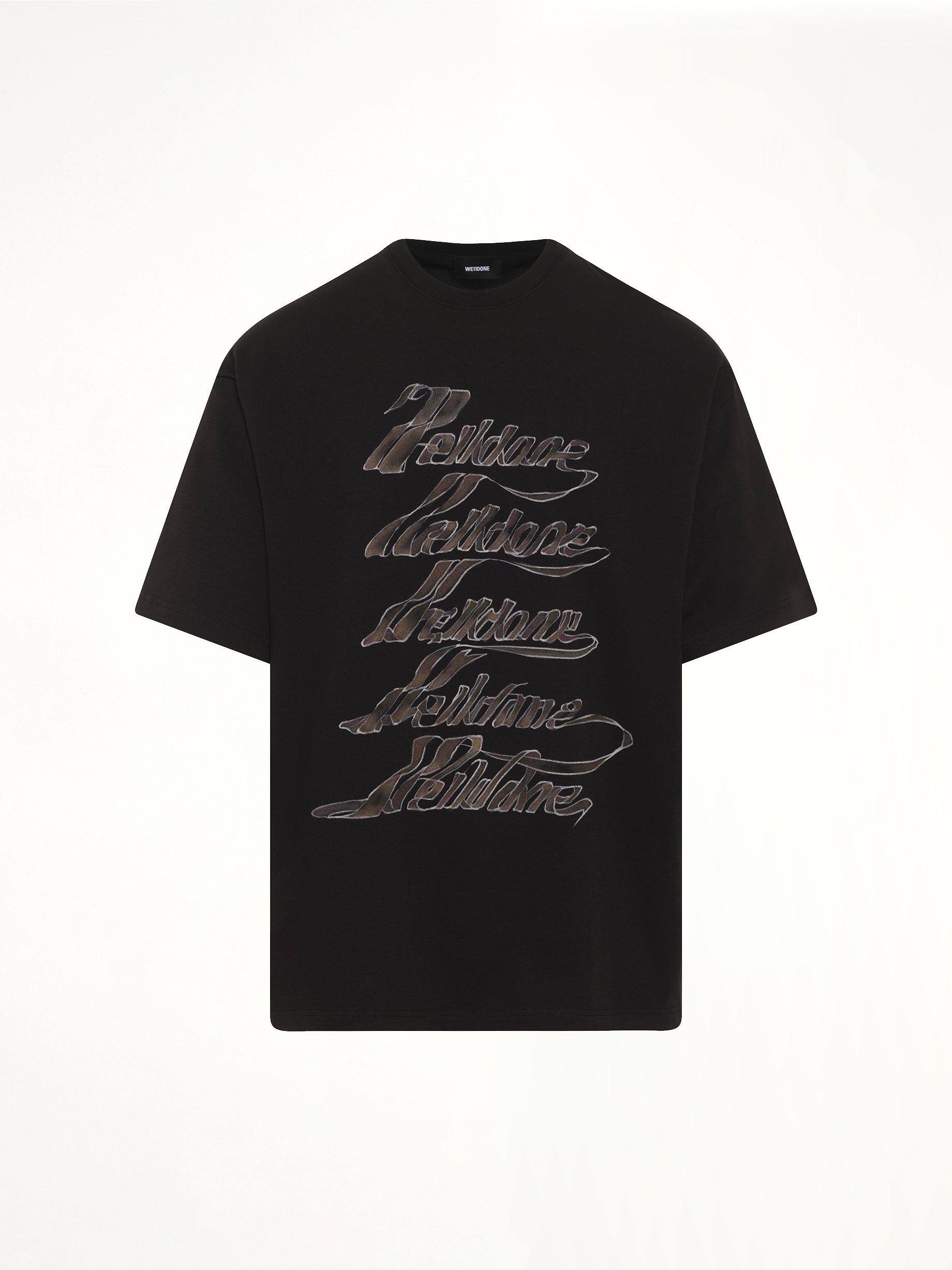 Ribbon Multi-Logo T-Shirt in Black