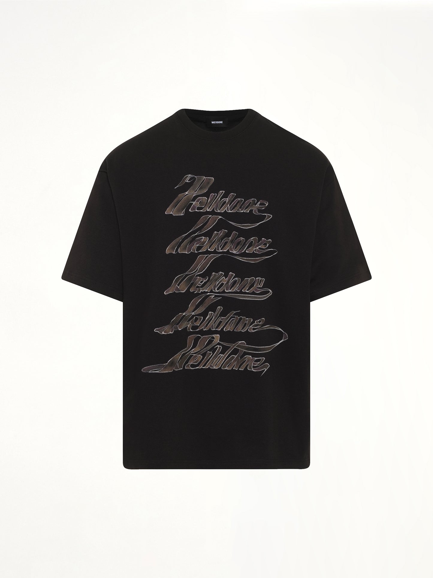 Ribbon Multi-Logo T-Shirt in Black