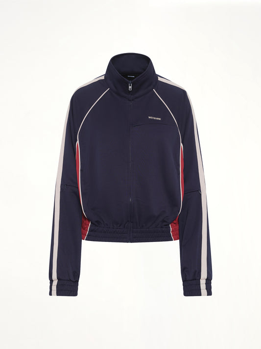 Contrast Track Jacket in Navy