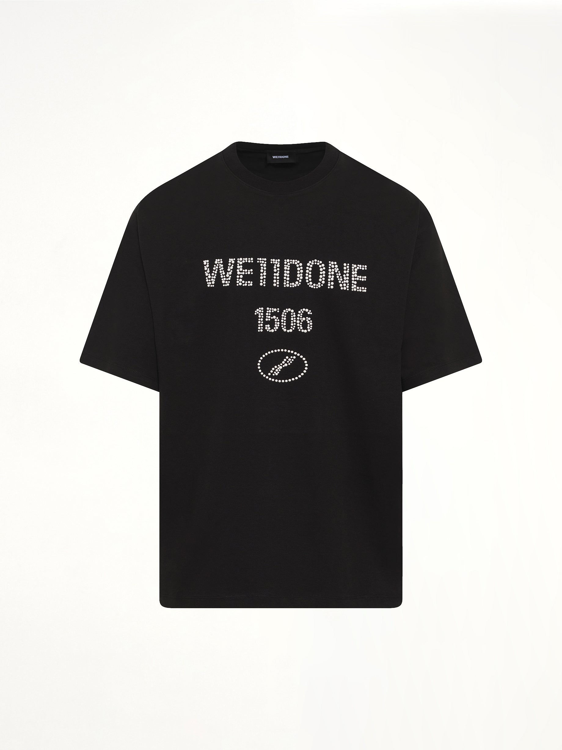 Washed Pearly Collegiate T-Shirt in Black