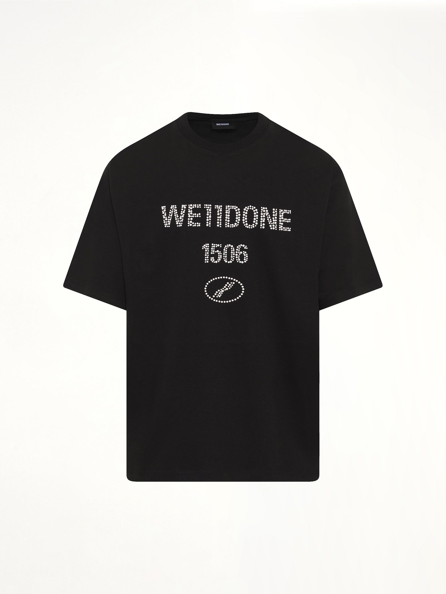 Washed Pearly Collegiate T-Shirt in Black