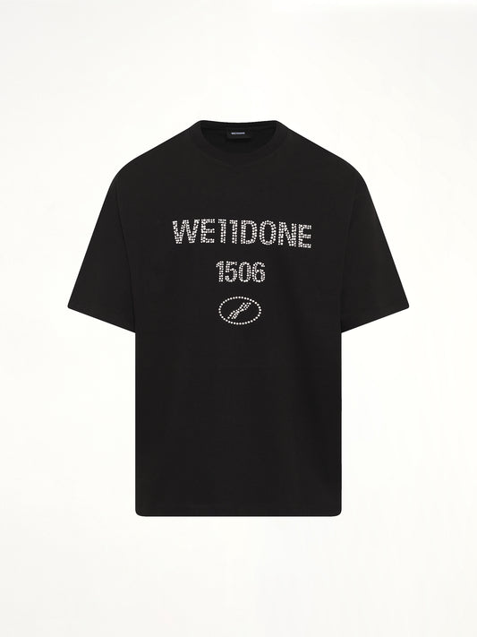 Washed Pearly Collegiate T-Shirt in Black