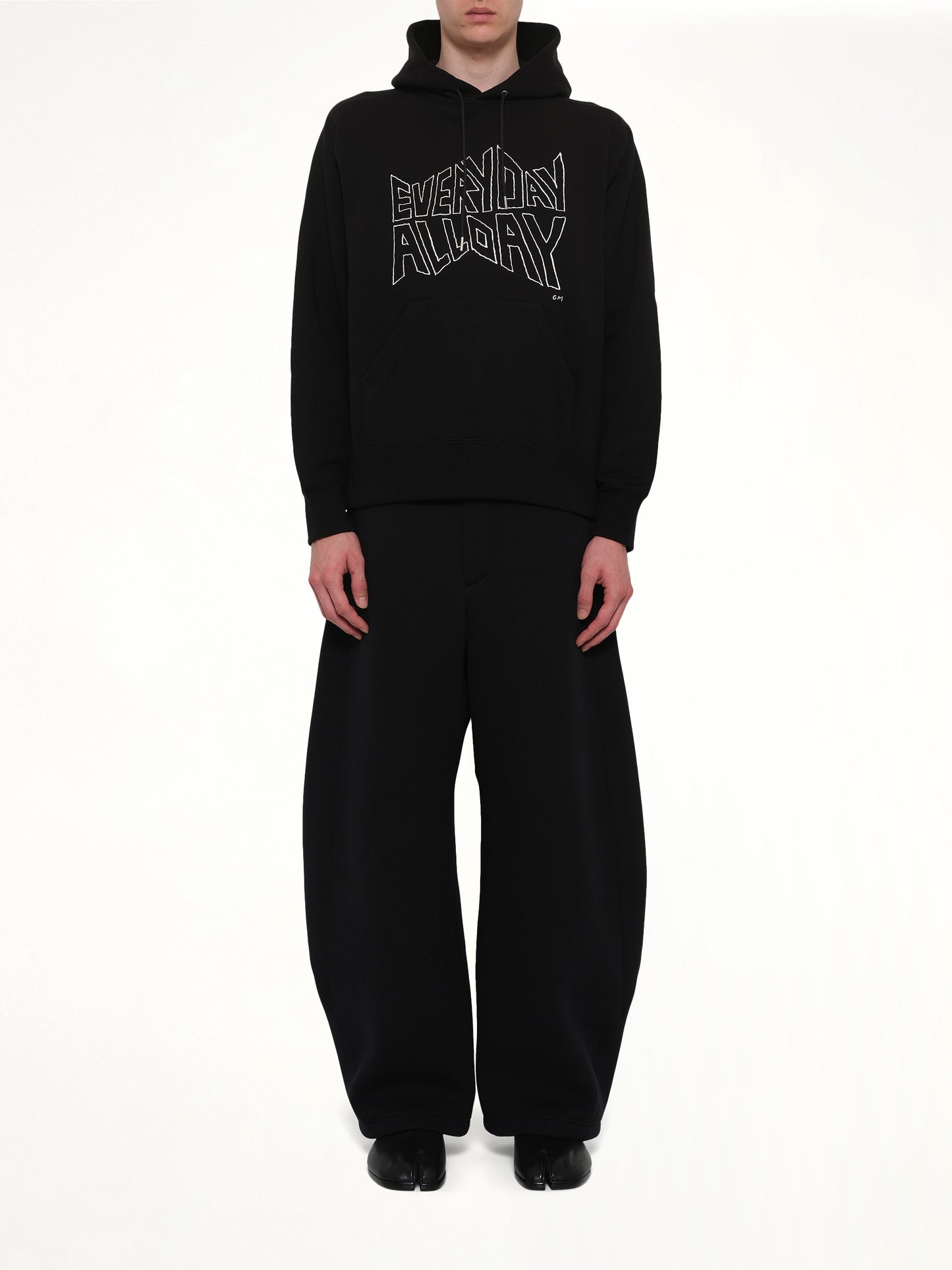 Geoff Sacai Print Hoodie in Black