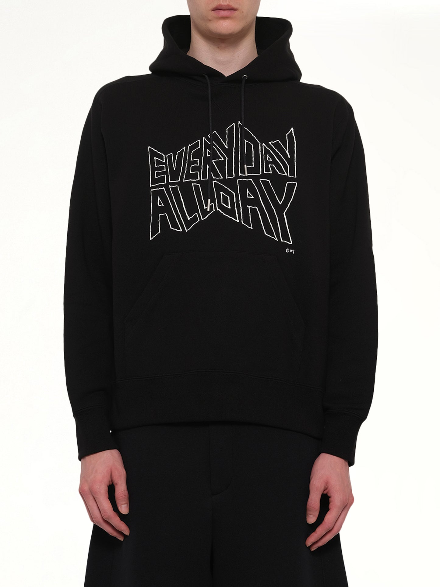 Geoff Sacai Print Hoodie in Black