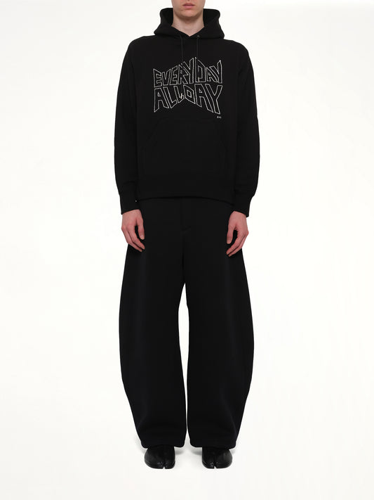 Geoff Sacai Print Hoodie in Black