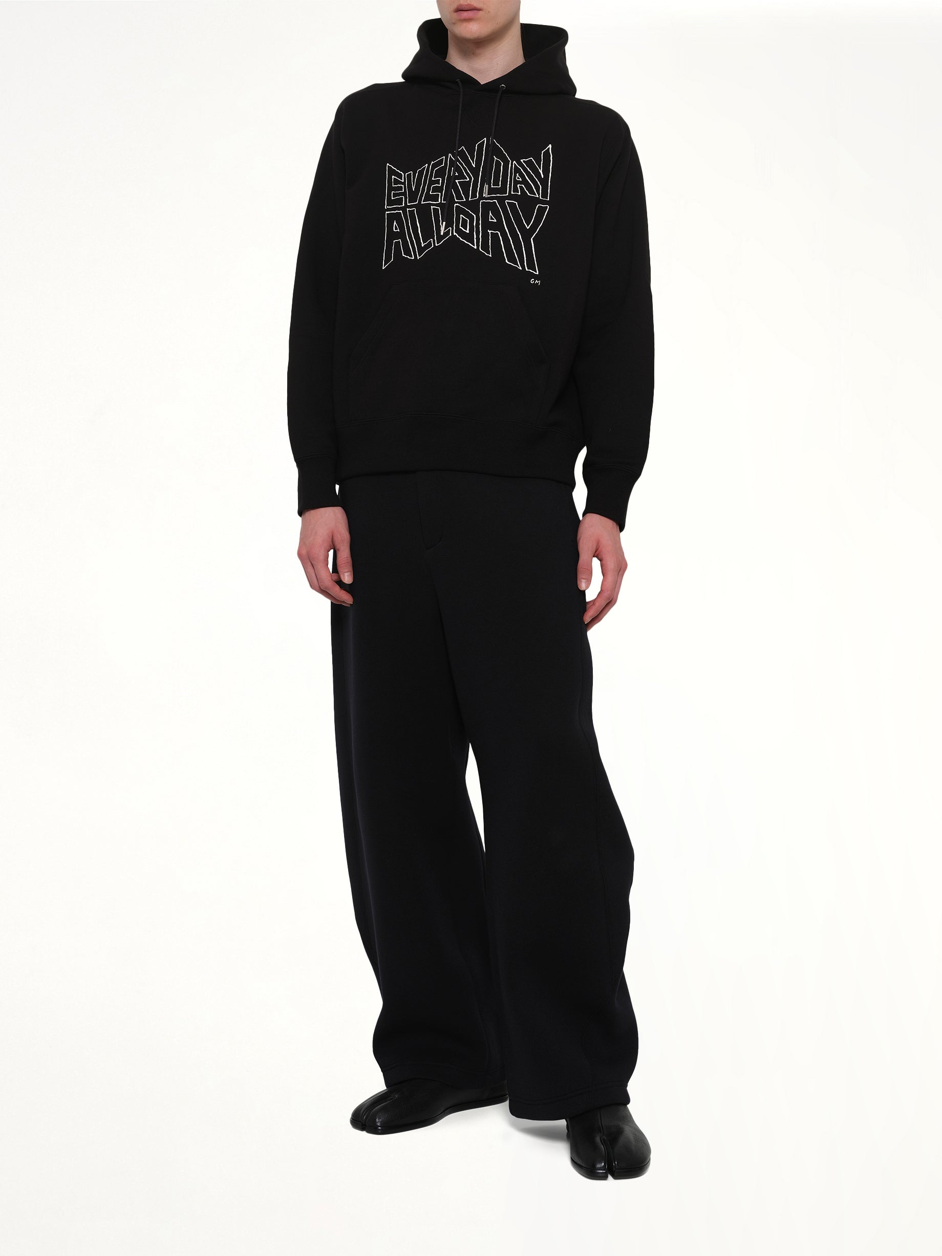 Geoff Sacai 黑色印花连帽衫